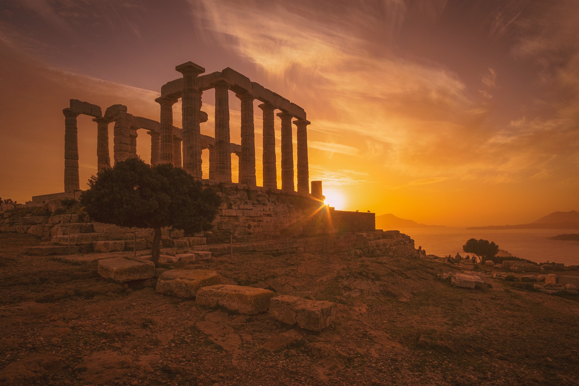 Templo de Poseidon en cabo Sounion